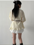 [Cowhide] Cable Long Layered Belt