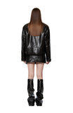 LEATHER BIKER SKIRT