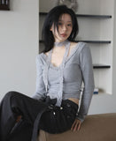 Poplar lace knit top