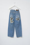 (W) Miffty Damage Wide Denim