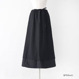 Pins embroidered layered skirt
