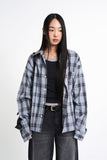 Lucent pigment over check shirt