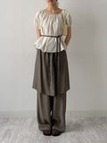 Nylon Two-Way Flare Blouse