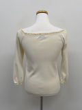 Floral Three Quarter Sleeve Off-Shoulder T-Shirt