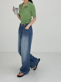 [summer] Pave Bijou Long Wide Denim