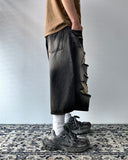 Vintage Destroyed Bermuda Denim