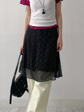 Melo Flower Chiffon Midi Skirt