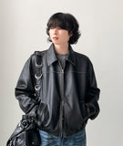 Peter Crop Leather Jacket