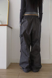Wide button cargo pants