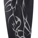 FLAME ARTWORK WIDE DENIM