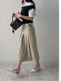 Doe Pleated Long Skirt