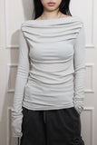 Pale drape top