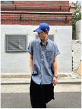 Ruin Stripe Linen Short Sleeve Shirt