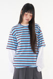 Creek stripe crop round tee