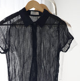 Picon See-Through Wrinkle Shirt