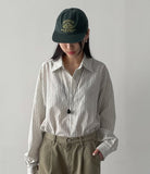 Striped Seersucker Overfit Shirt