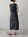 Joanne Nylon Sleeveless Wrap One Piece Long