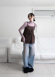PINK WASHING WIDE DENIM PT