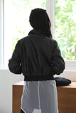 Tone satin crop zip-up