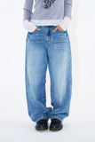 Stud embo denim pants