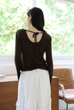 Ribbon Slit T-shirt