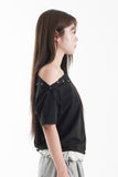 SLANT BUTTON TEE