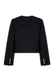 TWEED SNAP CROP JACKET