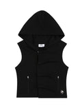 (W) ASYMMETRIC HOOD VEST