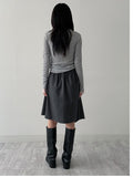 Mono Deep U-neck See-through T-shirt