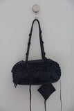 Ribbon shirring amang shoulder bag