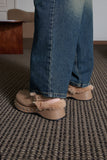 fur stud mule