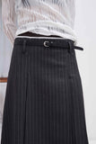 cut-out belt set skirt