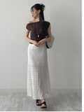 One Slit Mermaid Long Skirt