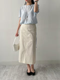 String See-through Short Sleeve Crop Blouse