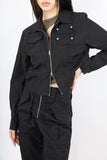 Nylon two-way zip-up