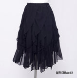 Sly diagonal frill midi skirt