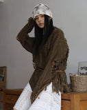 Bohemian Damaged Slit Knit