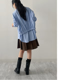 Pony Layered Overfit Long Shirt