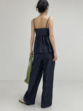 [non-fade] Frill Selvedge Bustier Sleeveless