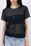 Crunchy mesh string tee