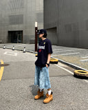 Military Vintage Camo Bermuda Denim