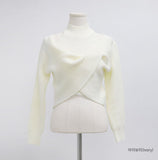 Merel Half-Neck Halter Off-Shoulder Knit Set