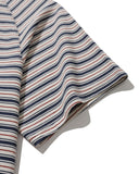 Striped Raglan Half-Zip Polo