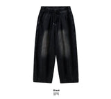 Pin-Tuck Balloon Denim Pants