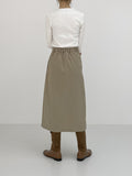 Anne pleated long skirt