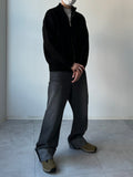 Roll-Up Grey Wide Denim