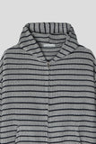 Stone Striped Zip Hoodie