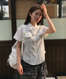 STRIPE WESTERN HALF SHIRT