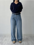 132 High-Waist Wide Denim Pants