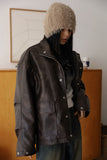 Fluffy fur shawl beanie